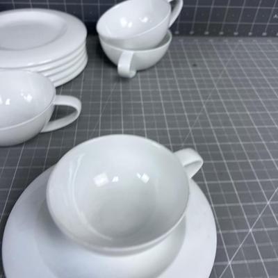 Adam & Eve Tableware 7 Cups and Saucers
