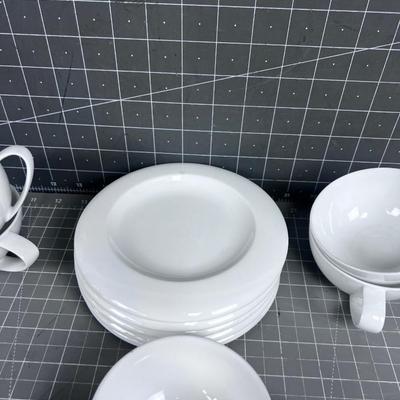 Adam & Eve Tableware 7 Cups and Saucers