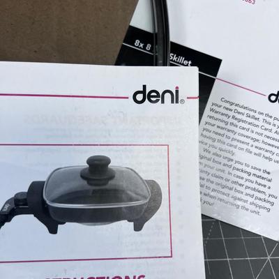 DENI 8" Square NEW Electric Skillet 