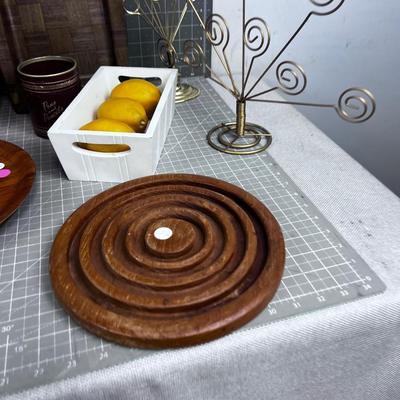 Giant Lot of Baskets,  Wood Vintage Serving, Photo  items
