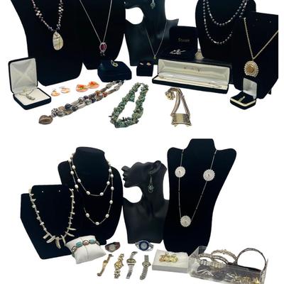 LARGE JEWELRY LOT~Peridot, Sterling, Glass & More