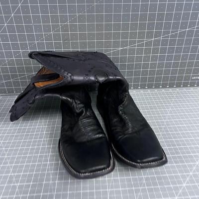 CUADRA Men's Black Cowboy Boots