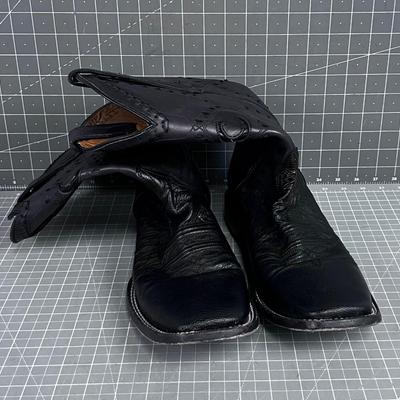 CUADRA Men's Black Cowboy Boots