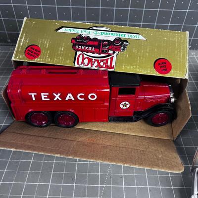 3 TEXACO Piggy Banks in Original Boxes