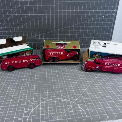 3 TEXACO Piggy Banks in Original Boxes