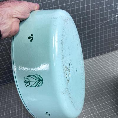Extra Large Enamel ROASTER Seafoam Color