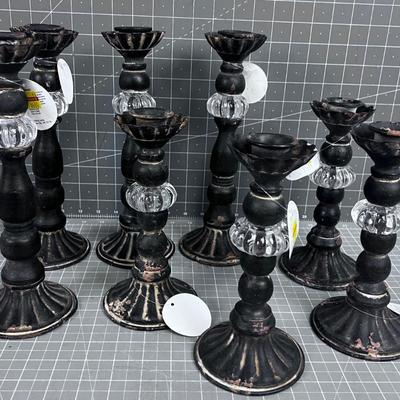 Large Lot of Candle Sticks (8) New 