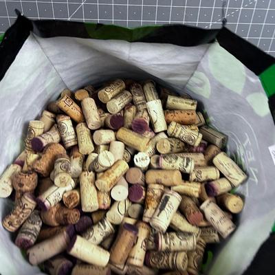 Shopping Bag full of Wine Corks. The Bragging Rights go with it. 