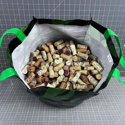 Shopping Bag full of Wine Corks. The Bragging Rights go with it. 