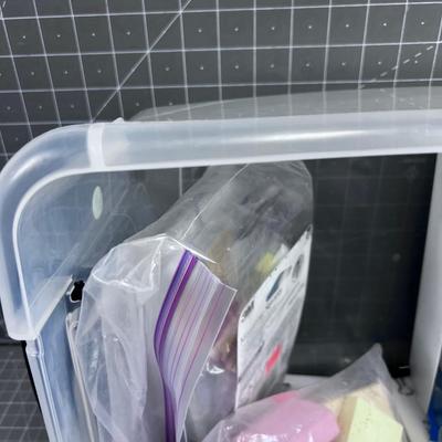 Small Tub of Office Supplies 