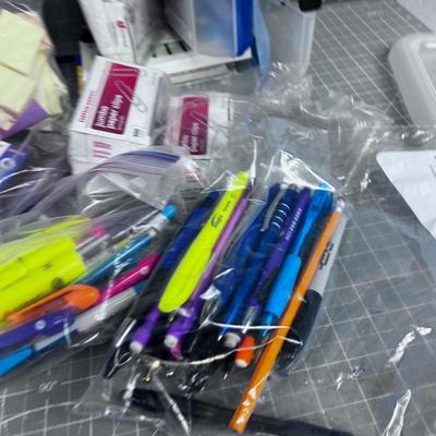 Small Tub of Office Supplies 