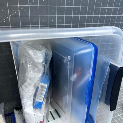 Small Tub of Office Supplies 