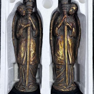 Bombay Angel Candle Holder Pair, Vintage