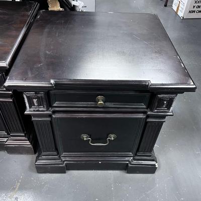 2 Dark Wood Night Stands 
