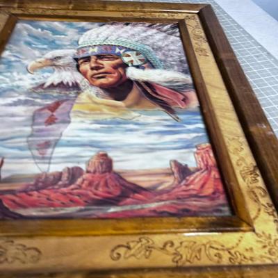 Layer 3 D Native American and Eagle in South West 