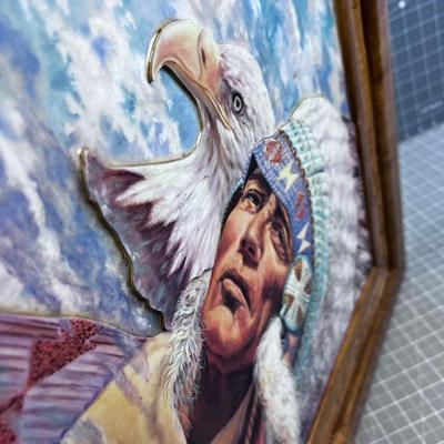 Layer 3 D Native American and Eagle in South West 