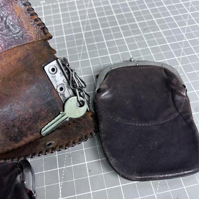 OLD MONEY Here; Pile of ANTIQUE COIN Purses 