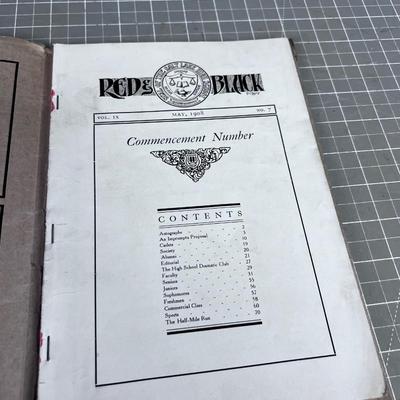 Red & Black Yearbook for Salt Lake High School 1908 