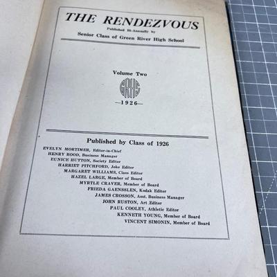 Rendezvous 1926 Green River High School YEAR BOOK