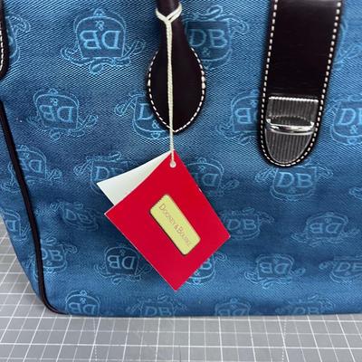 DOONEY & BOURKE Donegal Crest Leather Time Satchel with 3 piece Accessories In TEAL Color! NICE NEW NEVER TOUCHED
