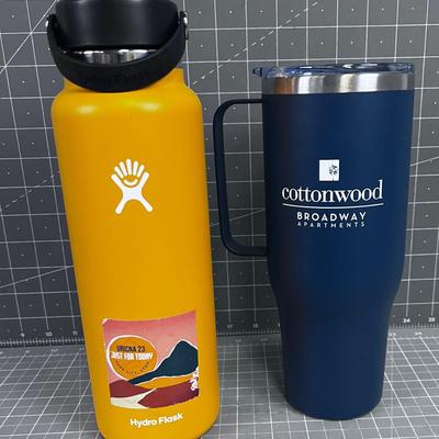 Hydro Flask and Metal Coffee Cup 