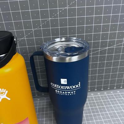 Hydro Flask and Metal Coffee Cup 
