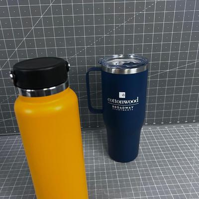 Hydro Flask and Metal Coffee Cup 