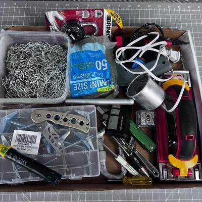 Tool Tray #3; Knife, Glue Gun, Sander