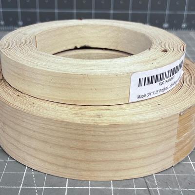 2 Rolls of Wood Veneer Maple Edging NEW 