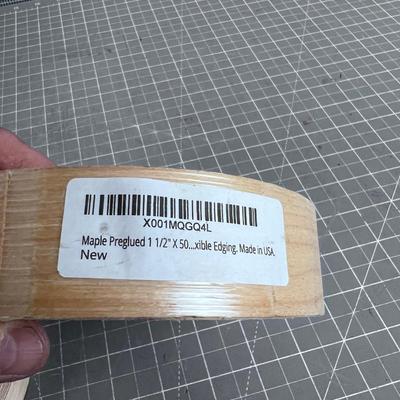 2 Rolls of Wood Veneer Maple Edging NEW 