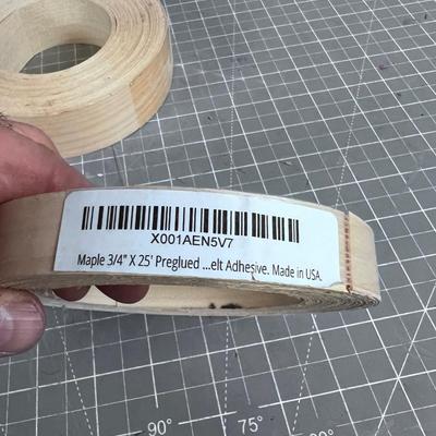 2 Rolls of Wood Veneer Maple Edging NEW 