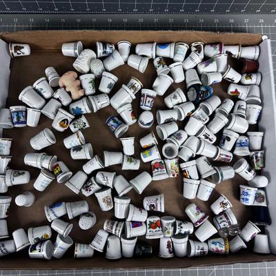 Large Lot of Ceramic / China Thimbles