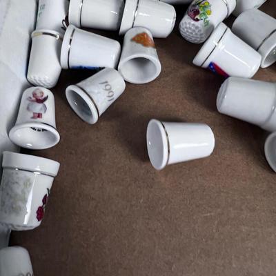 Large Lot of Ceramic / China Thimbles