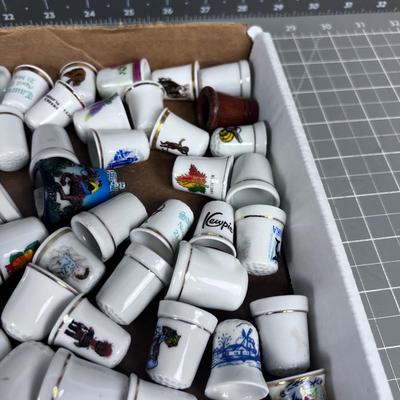 Large Lot of Ceramic / China Thimbles