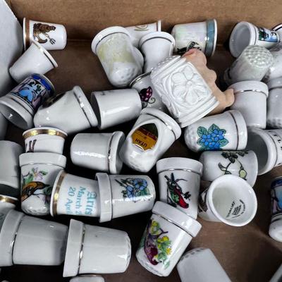 Large Lot of Ceramic / China Thimbles