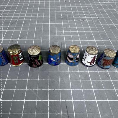 Fabulous Enamel Asian Thimble Collection