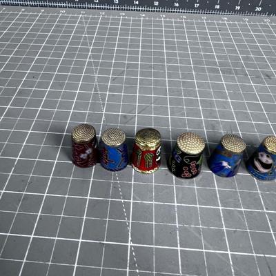 Fabulous Enamel Asian Thimble Collection