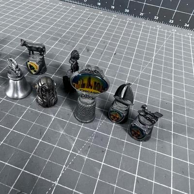Pewter Western Thimble Collection