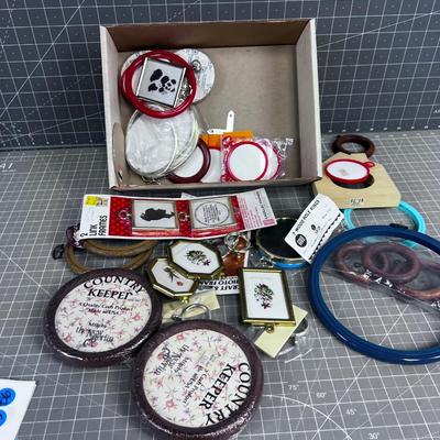 Little Frames  for Needle Work. Hand crafted display. 