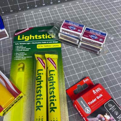 Matches, Tinder, Fire Starter And Glo Stick