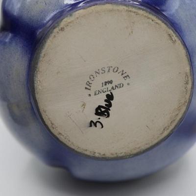 Ironstone Cobalt Blue Pitcher and Basin