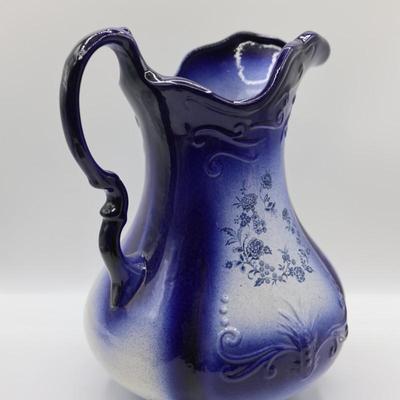 Ironstone Cobalt Blue Pitcher and Basin