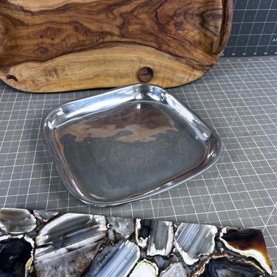 Its All About PRESENTATION: Charcuterie Board, Agate Slab and Aluminum Tray