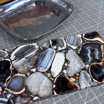 Its All About PRESENTATION: Charcuterie Board, Agate Slab and Aluminum Tray