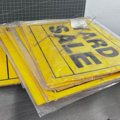 YARD SALE SIGNS NEW (6) 