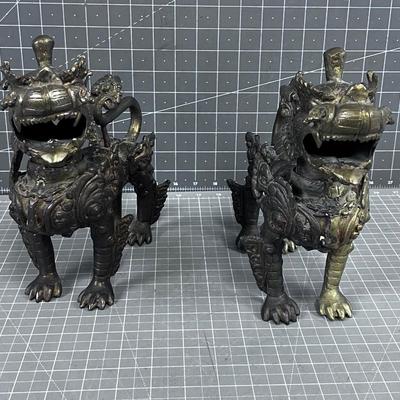 Solid Brass Temple Dog's