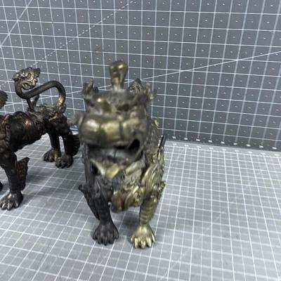 Solid Brass Temple Dog's