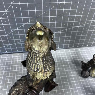 Solid Brass Temple Dog's