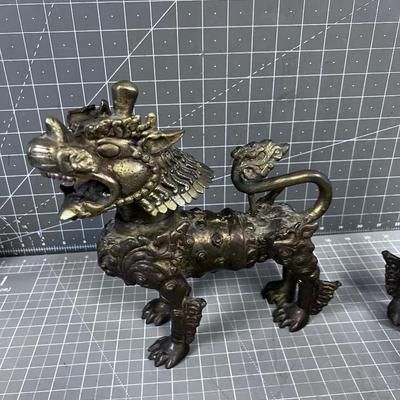Solid Brass Temple Dog's