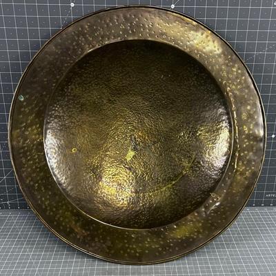 Hammered Brass 23" Birdbath or Serving Bowl